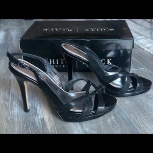 White Black Market Black Dress Sandals